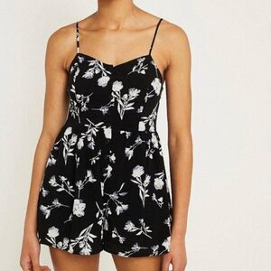 Urban Outfitters Navy Blue Floral Romper